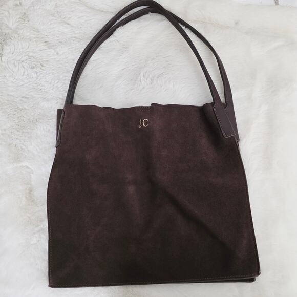 J. Crew Unstructured Large Berkeley Suede Tote Bag Cocoa Brown NWT - Picture 5 of 16